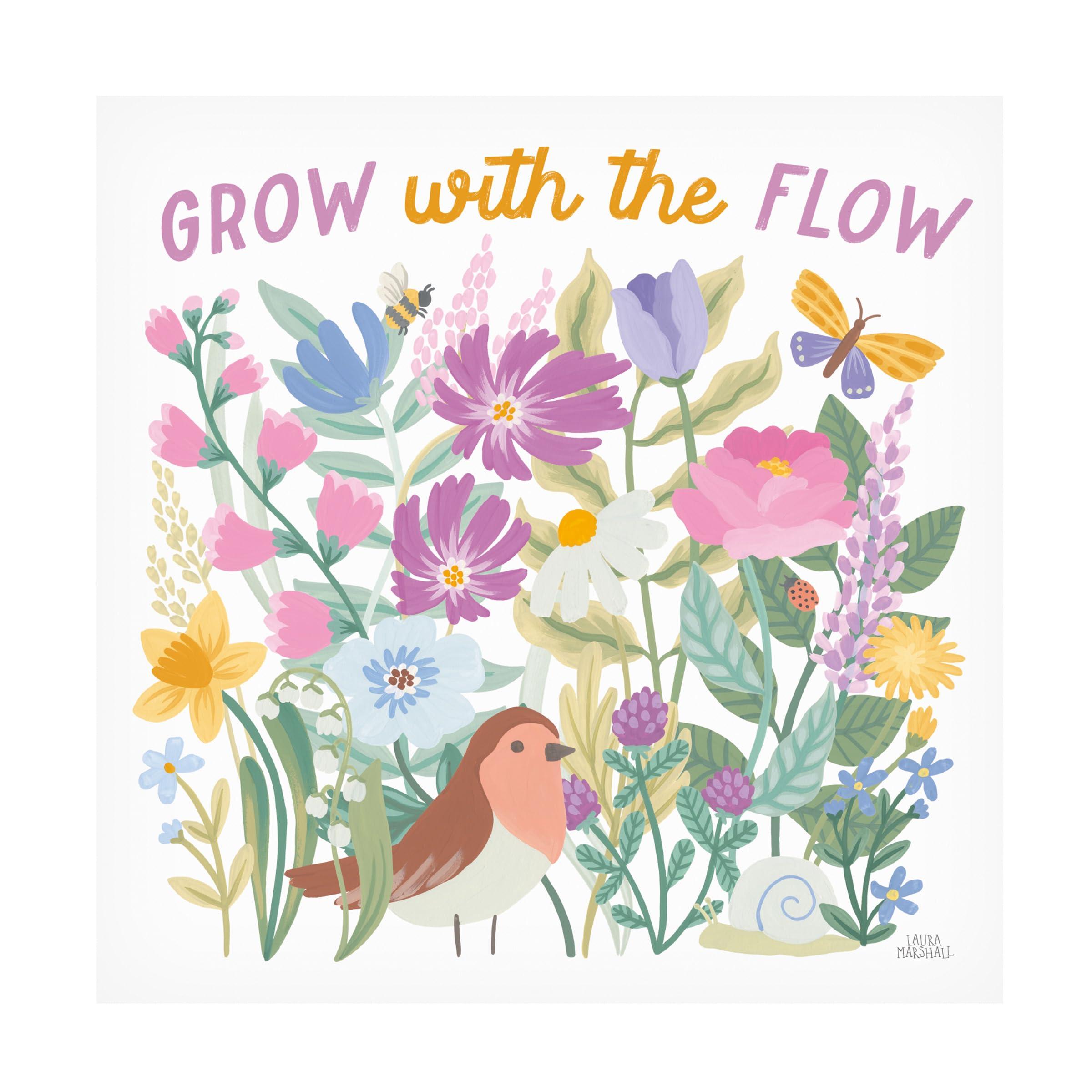 Trademark Fine Art Canvas Wall Art - Laura Marshall \'Spring Meadow III\' Wall Art for Living Room, Bedroom, or Office Dcor by Trademark Fine Art