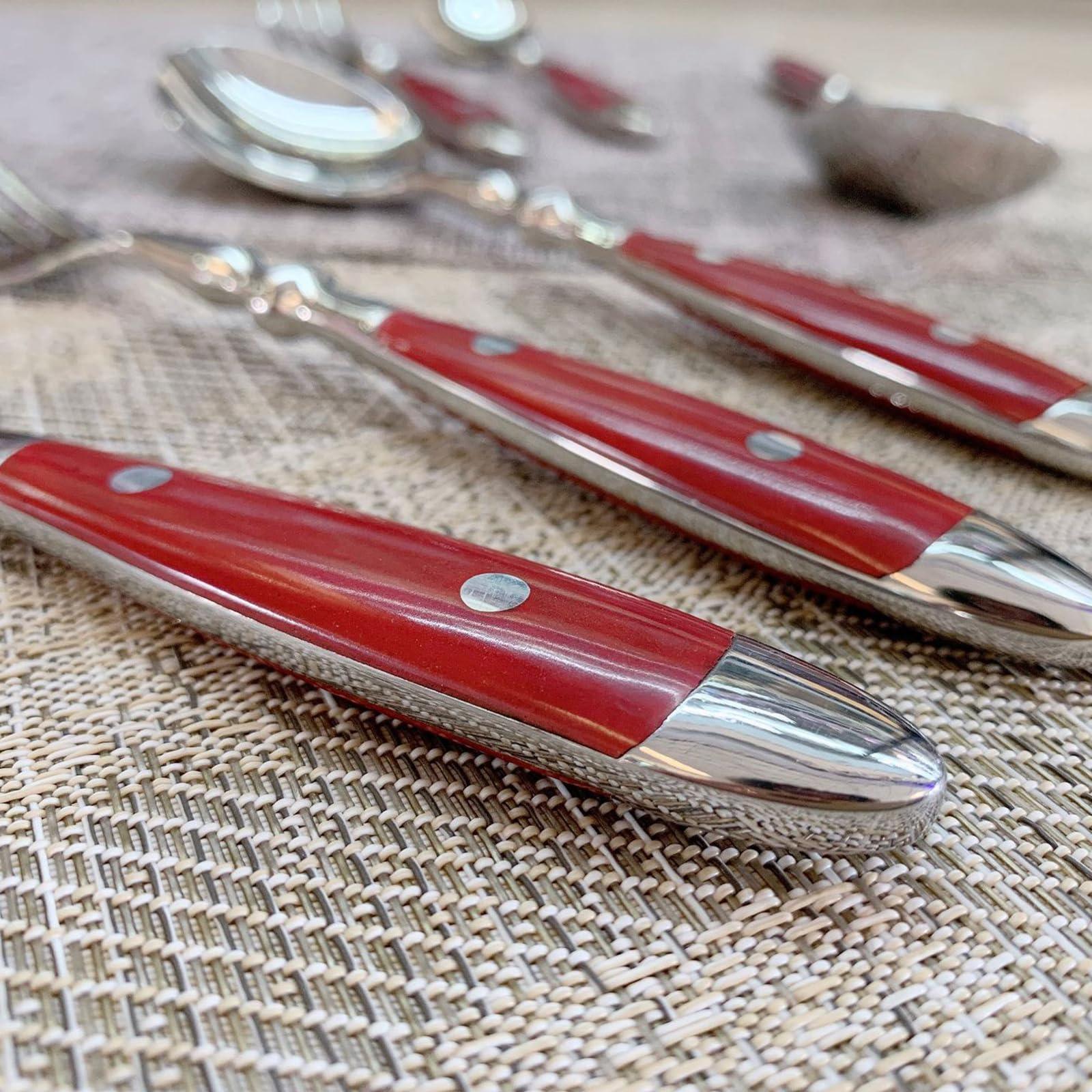 GULSARAYI Utensil Sets Silverware Set Cutlery Set Flatware Set for 6, Durable 18/10 Stainless Steel Spoons And Forks Set Premium Flatware Sets Home & Kitchen Wedding Banquet 36PCS Dishwasher Safe Mirror Effect