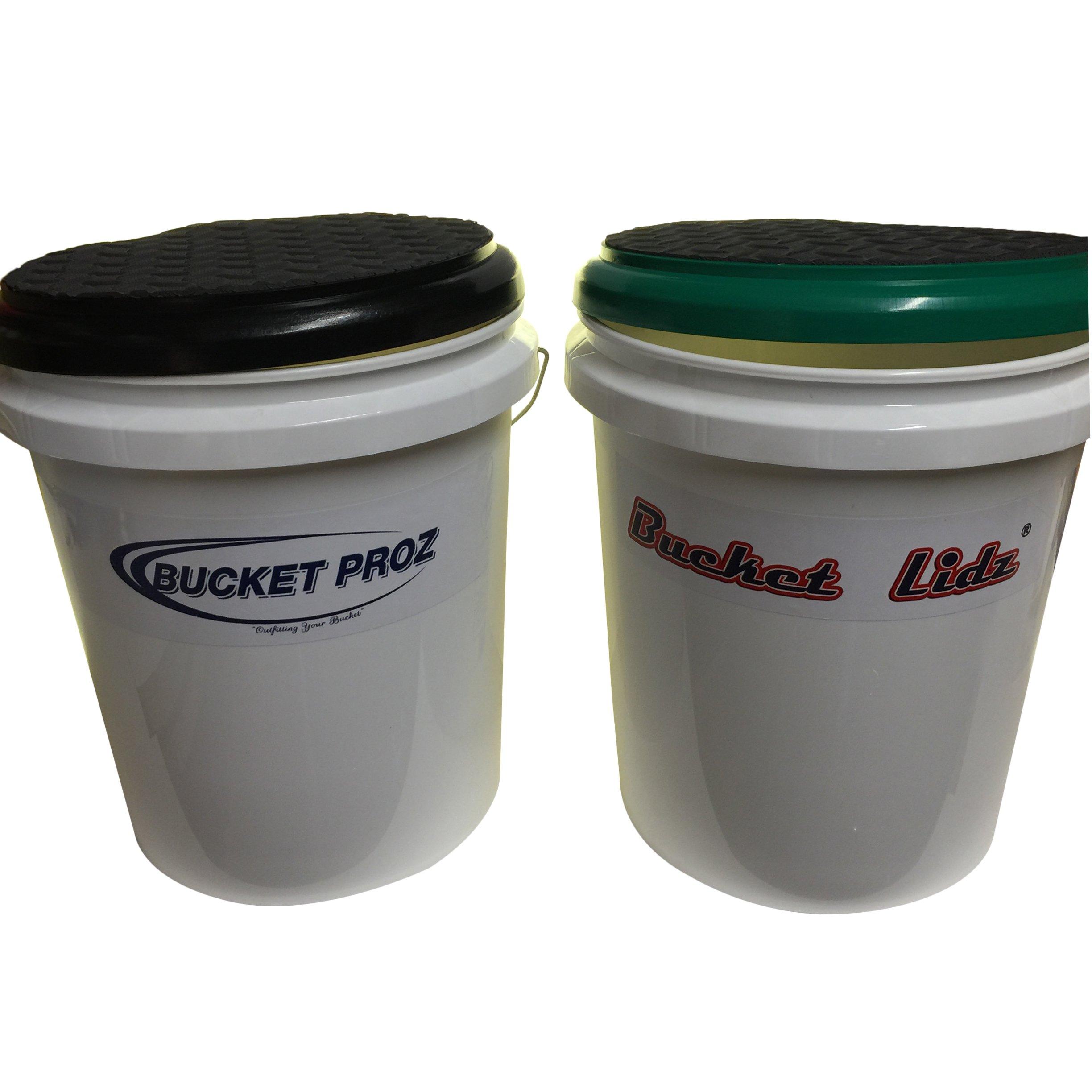 Bucket Lidz Orange/Black Diamond Padded bucket Lid by Bucket Lidz