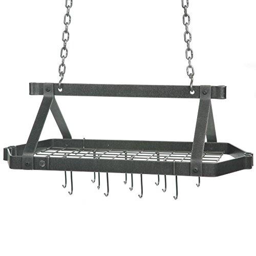 Enclume Enclume DR5 Decor Retro Rectangle Ceiling Rack with Grid, Hammered Steel