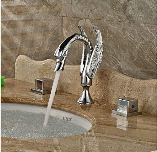 GOWE GOWE Bathroom Animal Shape Bath Tub Faucet Chrome Polish Basin Tap Hot&Cold Faucet Deck Mounted