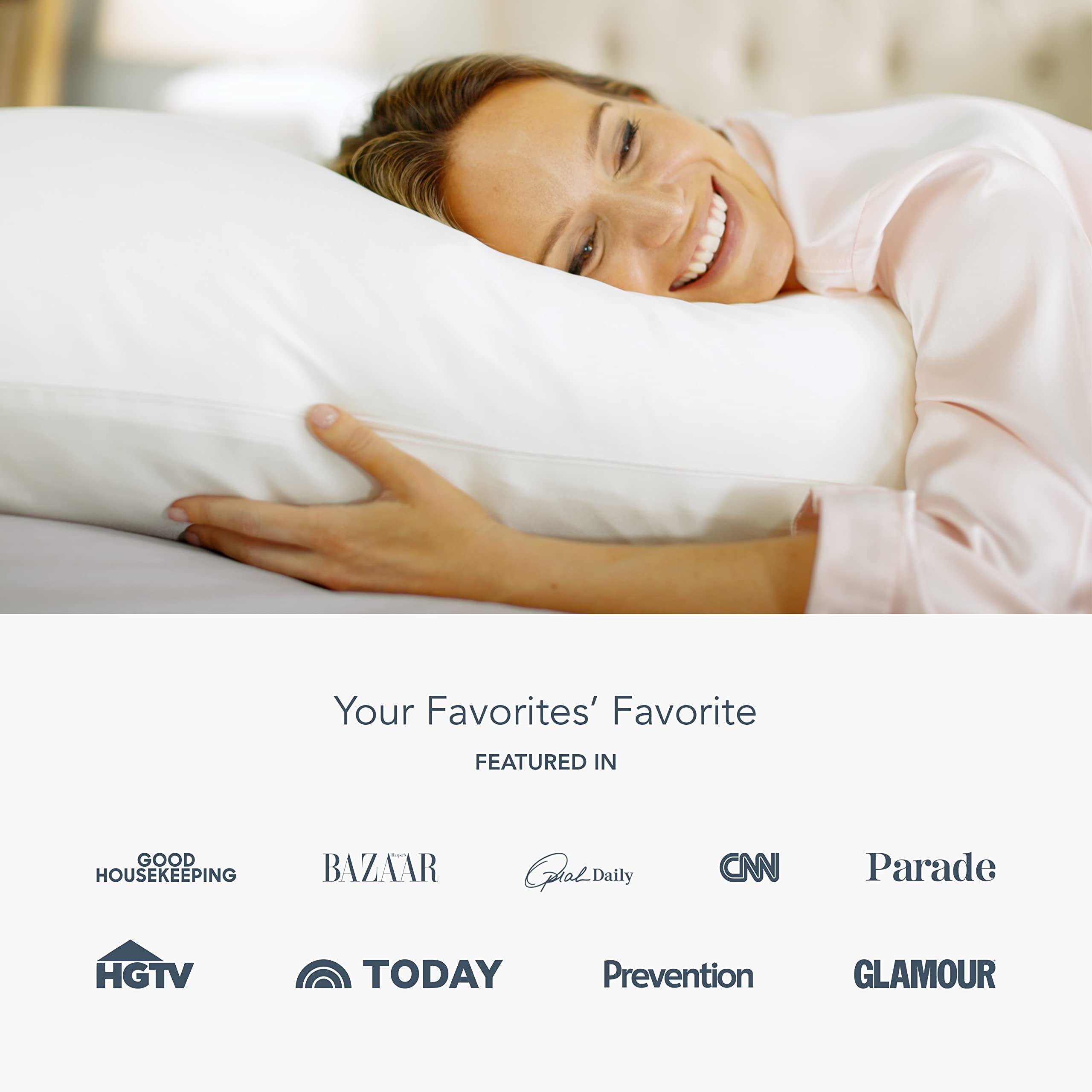 Fishers Finery Fishers Finery 19mm 100% Pure Mulberry Silk Pillowcase, Good Housekeeping Quality Tested (White, K)