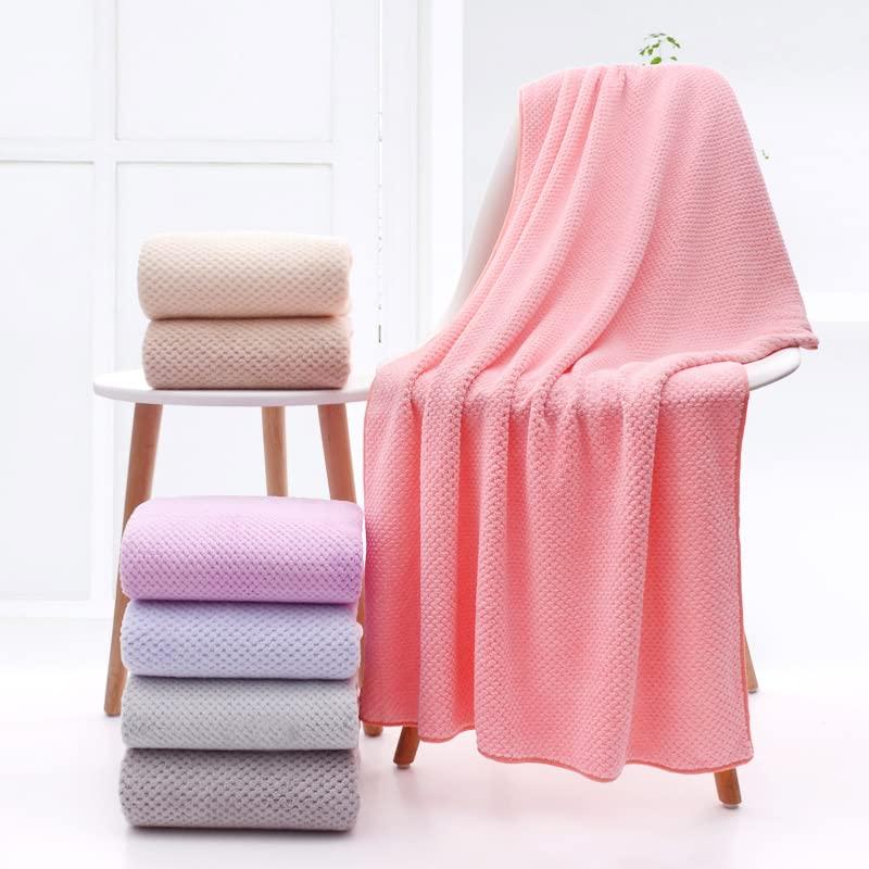 Cyrank Bath Towels, Shower Wrap with Straps Wearable Bath Towel for Women Dress Bath Towel Wrap Womens Towel Dress with Straps for Home Beach(Pink)