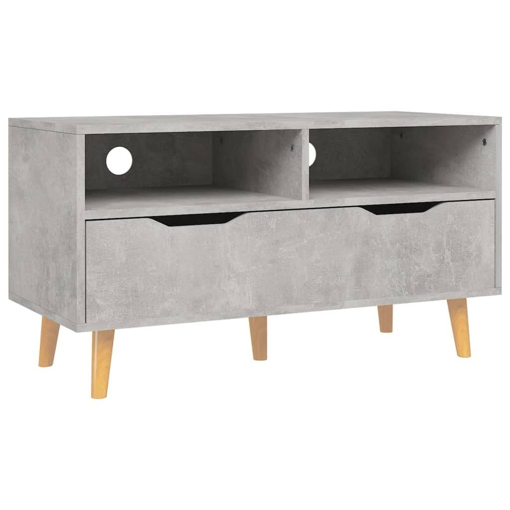 UTSRABFA UTSRABFA Media Storage Cabinet Audio Video Media Stand Cabinet Modern AV CabinetTV Cabinet Concrete Gray 35.4"x15.7"x19.1" Engineered WoodFor Living Room and Bedroom, Rustic