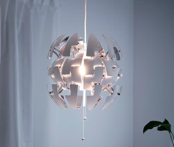 IKEA Ikea Ps 2014 Pendant Lamp, White, Silver Color 003.114.98