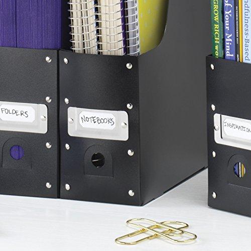 Whitmor Whitmor Magazine Storage Desk Organizers - Black (Set of 5)