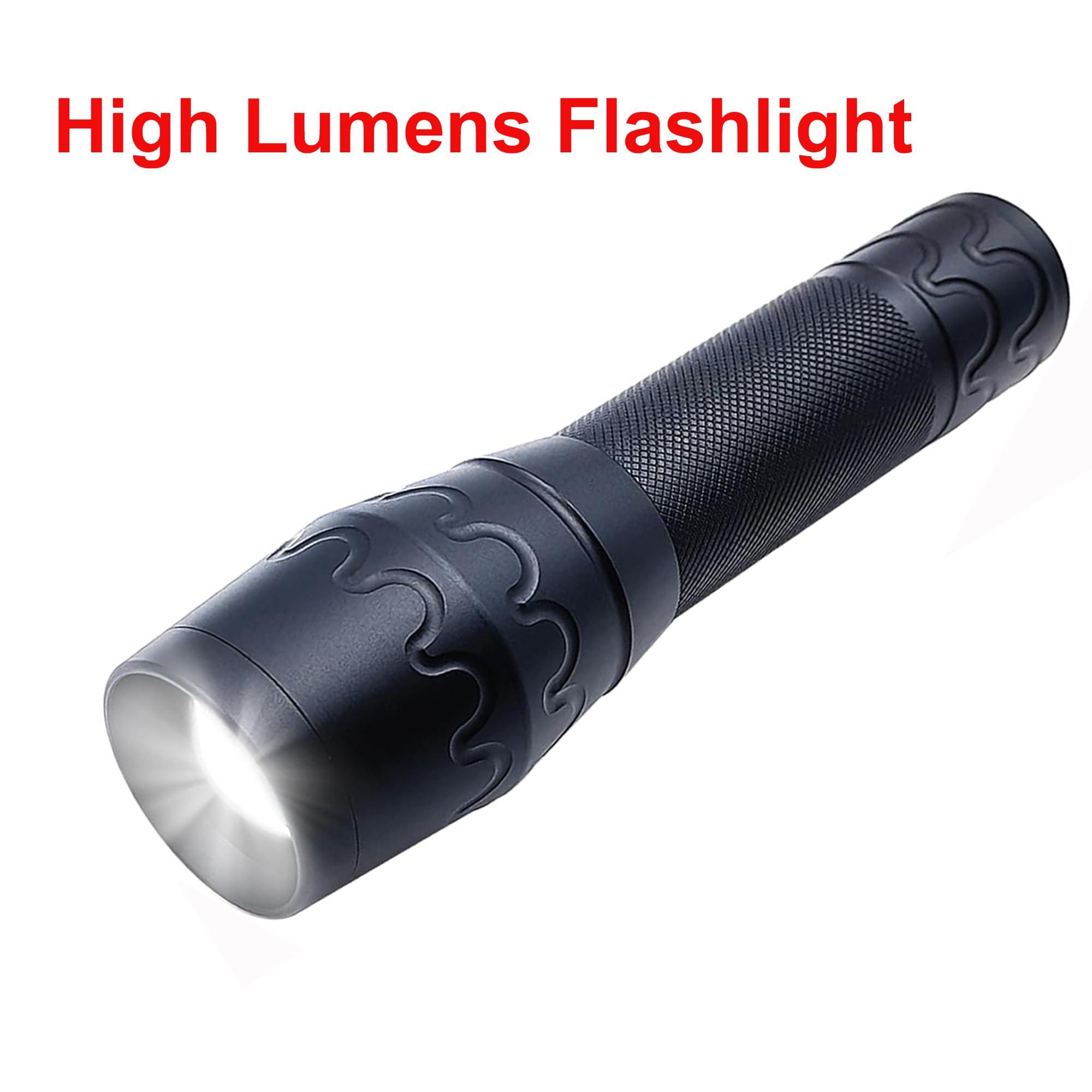 TotaLohan TotaLohan Military Grade Single Mode 3000 Lumens Tactical LED Waterproof Handheld Flashlight,2-Pack