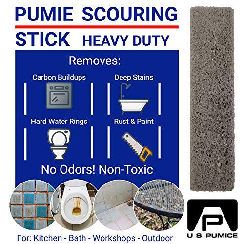PUMIE U.S. Pumice 1001 Pumie Scouring Stick, Heavy Duty, HDW, Remove Stains, Hard Water Rings, Rust and Paint, Carbon Buildups, (6 Pack)