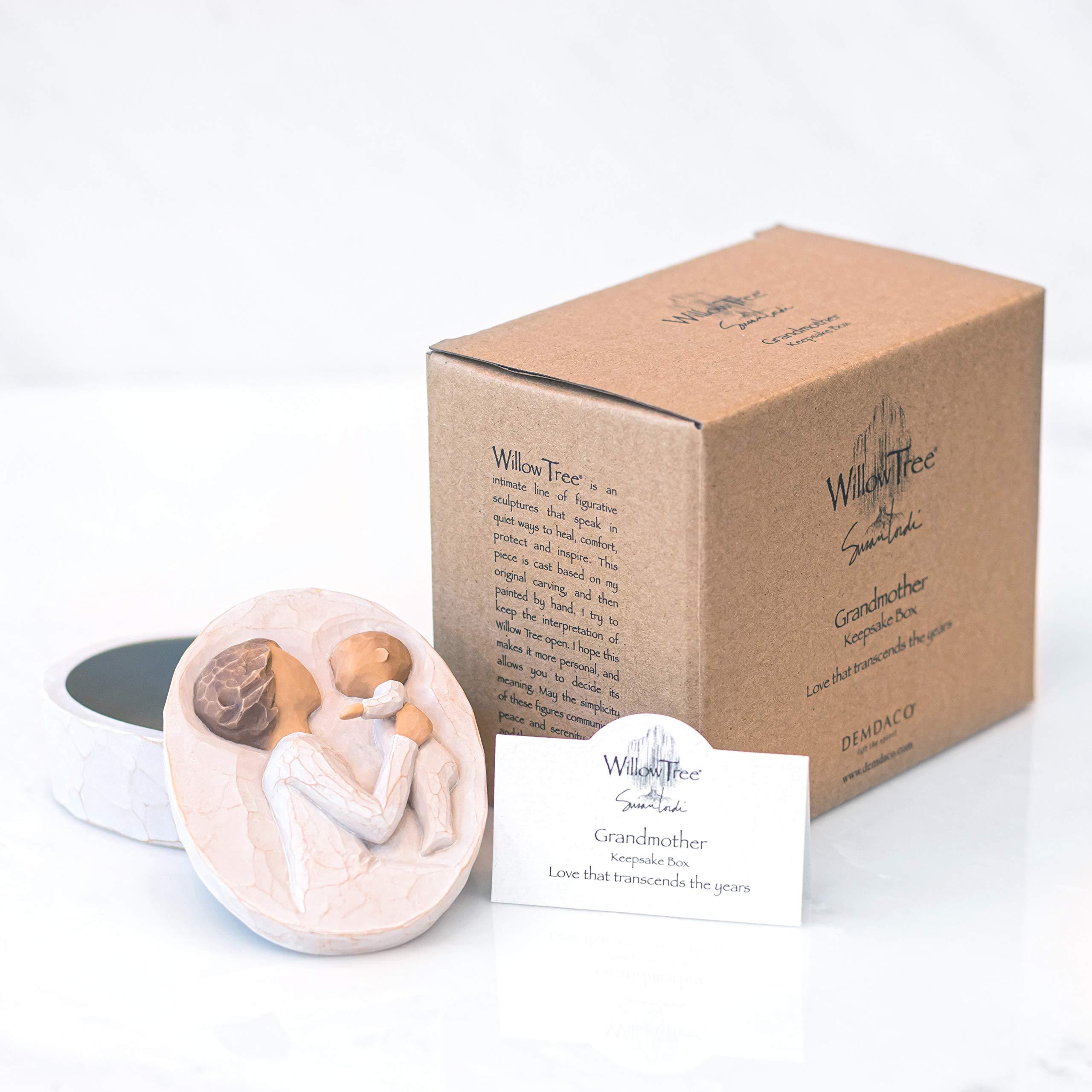 Willow Tree Willow Tree Grandmother, Love that Transcends the Years, Box for Jewelry and Treasures, Reminder of Those you Love who Call you Grandma, Sculpted Hand-Painted Keepsake Box