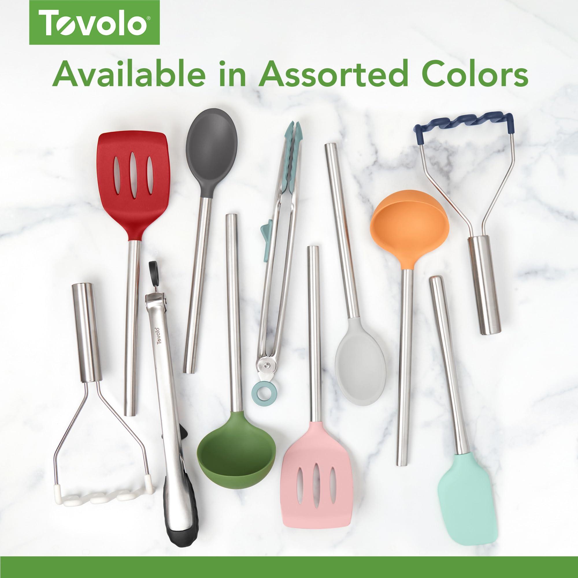 Tovolo Tovolo Silicone Potato, Stainless Steel Handle & Core, Food Mashers Kitchen Utensil, Vegetable Ricer & Avocado Blender, Scratch Heat-Resistant, Charcoal