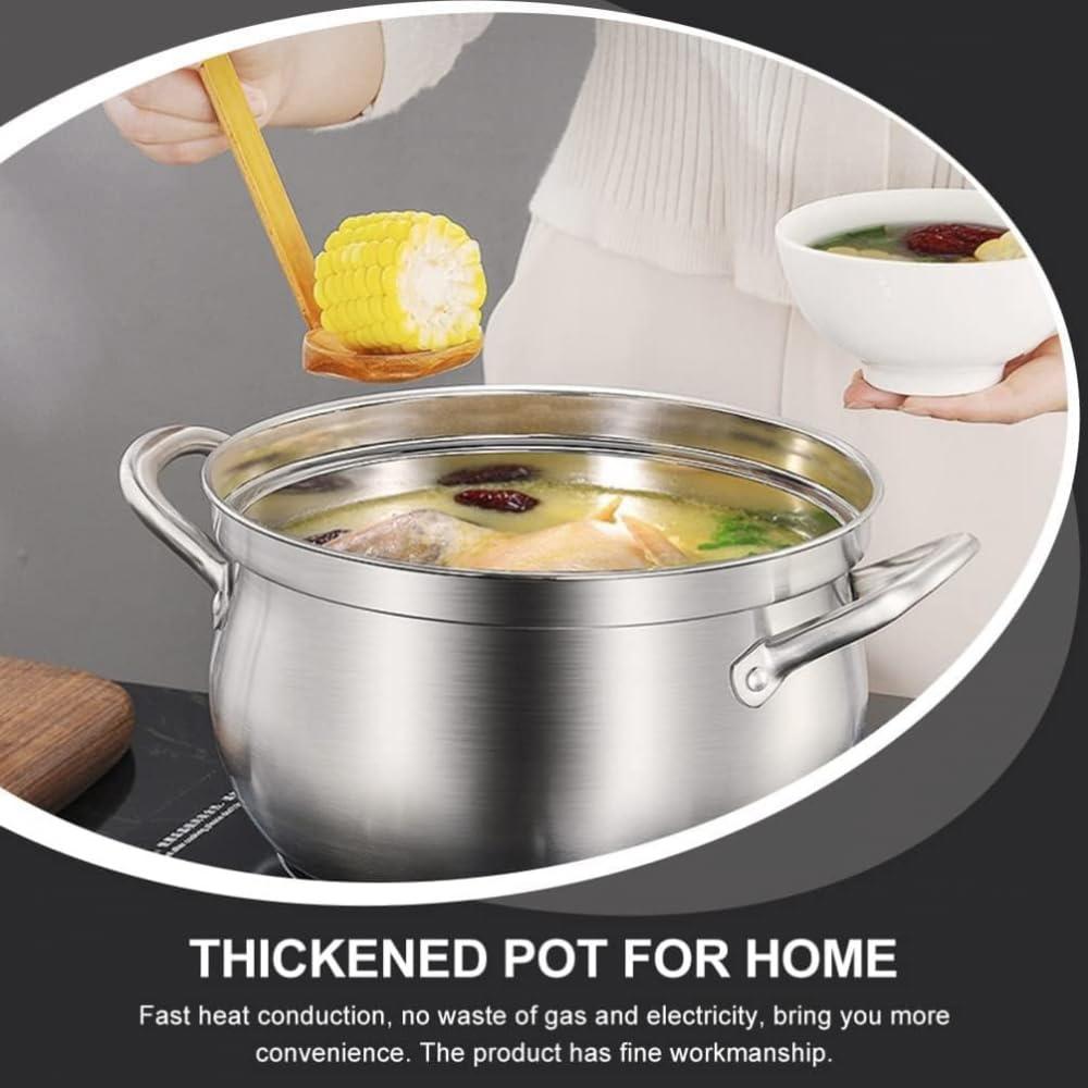 LRTYZBD LRTYZBD Stainless Steel Saucepan Stainless Steel Saucepan Stainless Steel Cookware Stockpot Induction Pot with Lid Kitchen Soup Pot Nonstick Stockpot 5L for Home Cooker Oven Pans Oven Pans