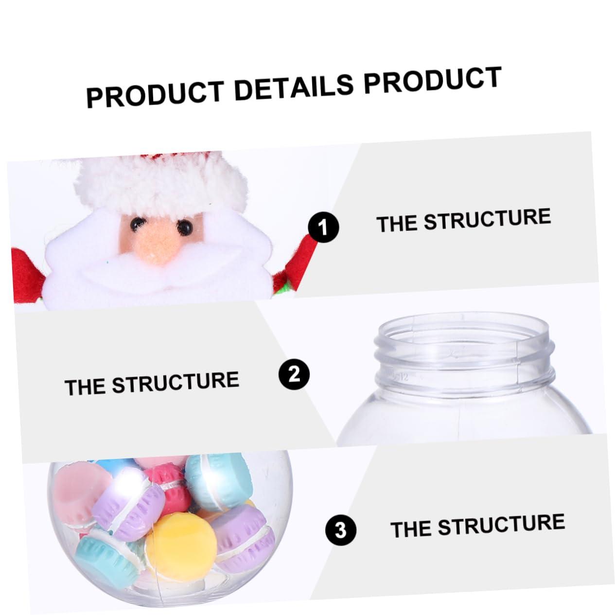 NAMOARLY NAMOARLY 4pcs Box Mini Candy Jar Christmas Lights Tins Snowman Candy Storage Christmas Storage Inflatable Christmas Tree Bag Christmas Treat Storage Canister Xmas Candy Jar Red Plastic