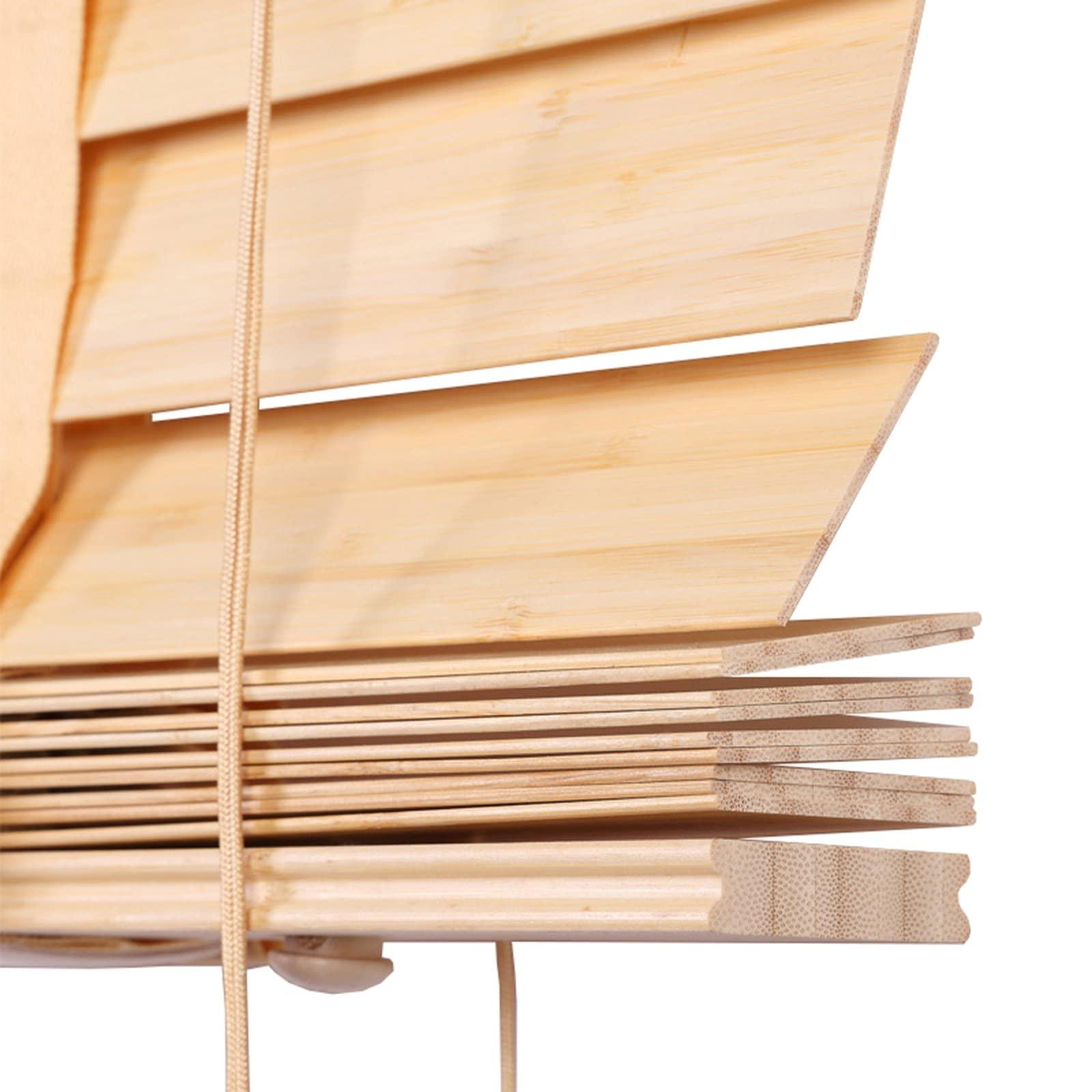 HWF 140cm/120cm/100cm/80cm/ 60cm Wide Wooden Venetian Blinds, 50mm Slats Window Horizontal Blinds Shades for Home/Office, Waterproof Blackout Blinds (Size : 100x160cm(39.4"x63.0"))