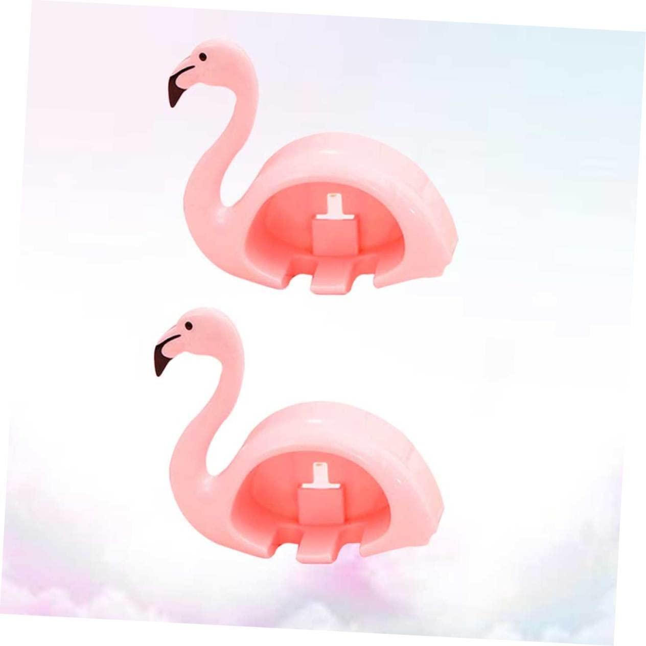Ciieeo Ciieeo 2Pcs Pink Flamingo Toothbrush Holder with Suction Cup Design Stylish Bathroom Accessories for Toothbrushes and Toothpaste Storage