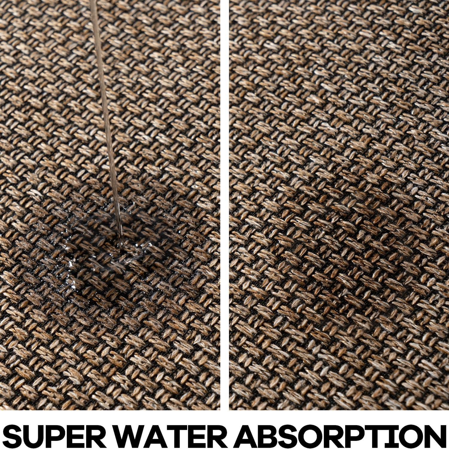 Hargiis Hargiis Kitchen Rug, Rubber Non Slip Kitchen Rugs Washable, Absorbent Runner Mat for Floor, Machine Washable Standing Mats for in Front of Sink, Door, Laundry, Entryway, Hallway (Brown, 36" 24")