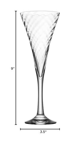 Orrefors Orrefors Helena 8.5 oz. Flute/Champagne Stems, 9\" H, Set of 4