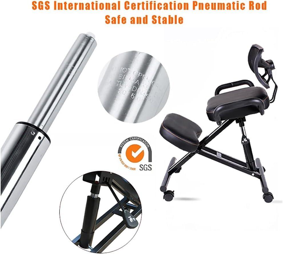 Generic Ergonomic Kneeling Chair Kneeling Stool with Back Support High Adjustable Stool with Roller for Home and Office, Improve Your Posture with an Angled Seat Thick Comfortable Cushions,G