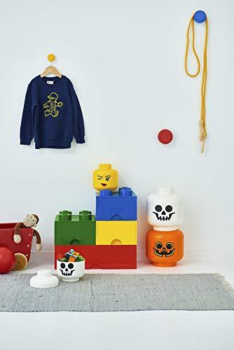 Room Copenhagen Room Copenhagen, Lego Storage Heads Stackable Storage Container - Buildable Organizational Bins for Kids Toys and Accessories - 9.45 x 9.45 x 10.67in - Large, Skeleton, Holds 500 Bricks