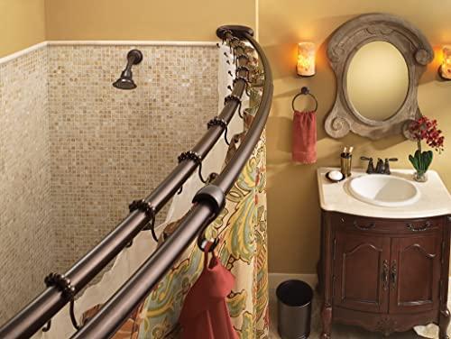 Moen Moen DN2141OWB 60-Inch Adjustable Stainless Steel Double Curved Shower Rod, Old World Bronze