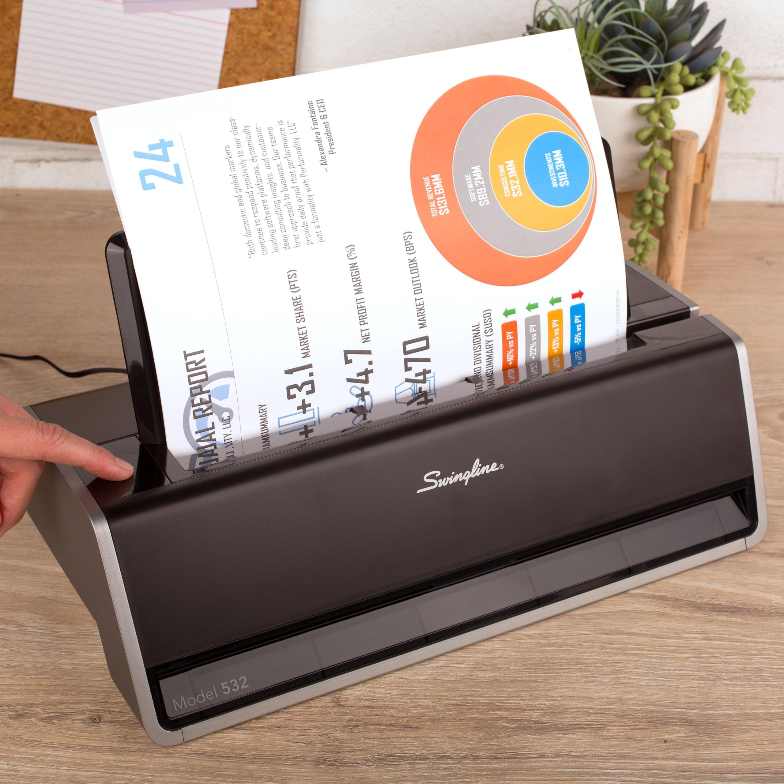 Swingline Swingline Electric Hole Puncher 2 Hole, 28 Sheet Capacity Hole Punch, Jam Resistant, Touch Screen, Platinum (74532)