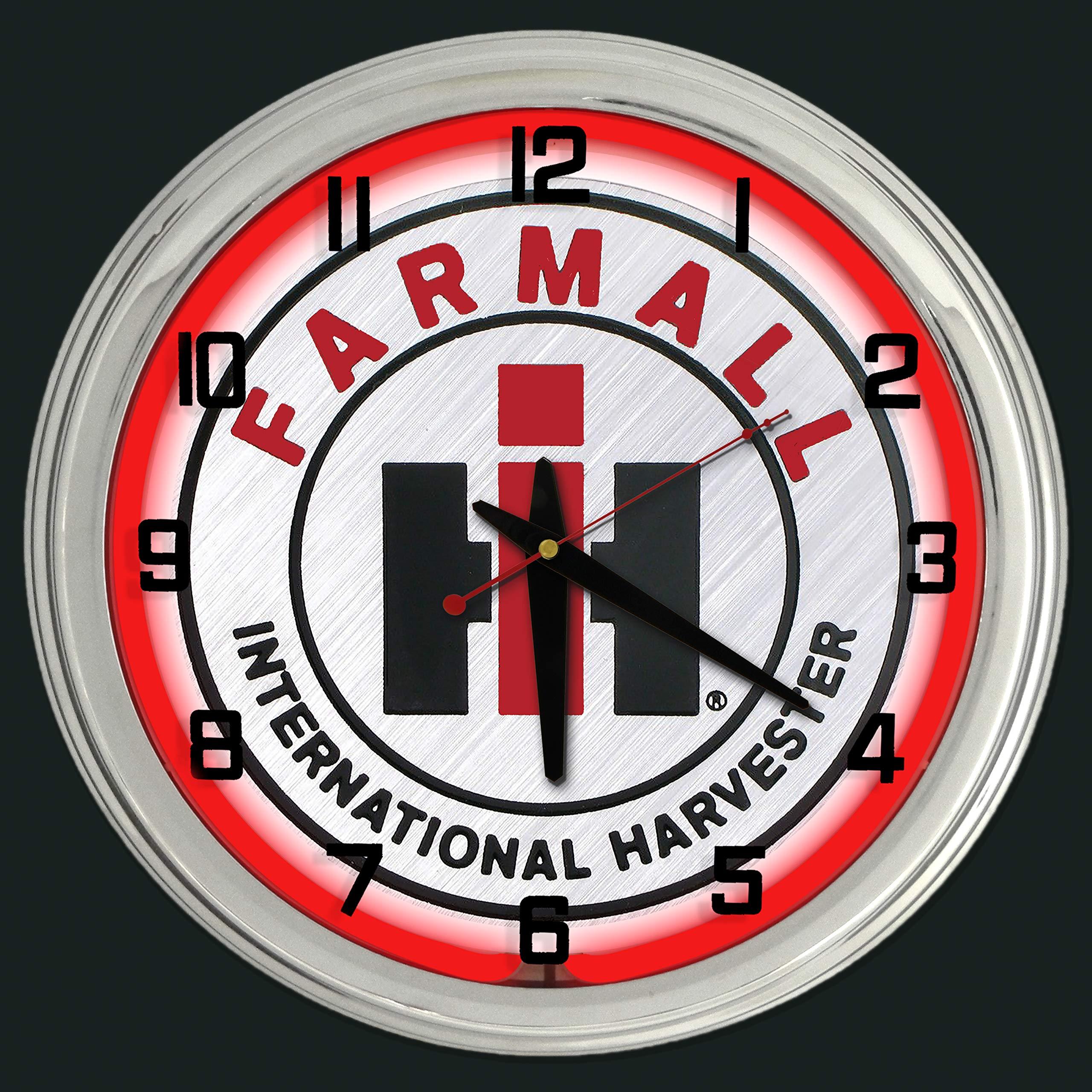 ELG Companies LLC ELG Companies LLC 16\" Farmall by International Harvester IH Red Neon Clock
