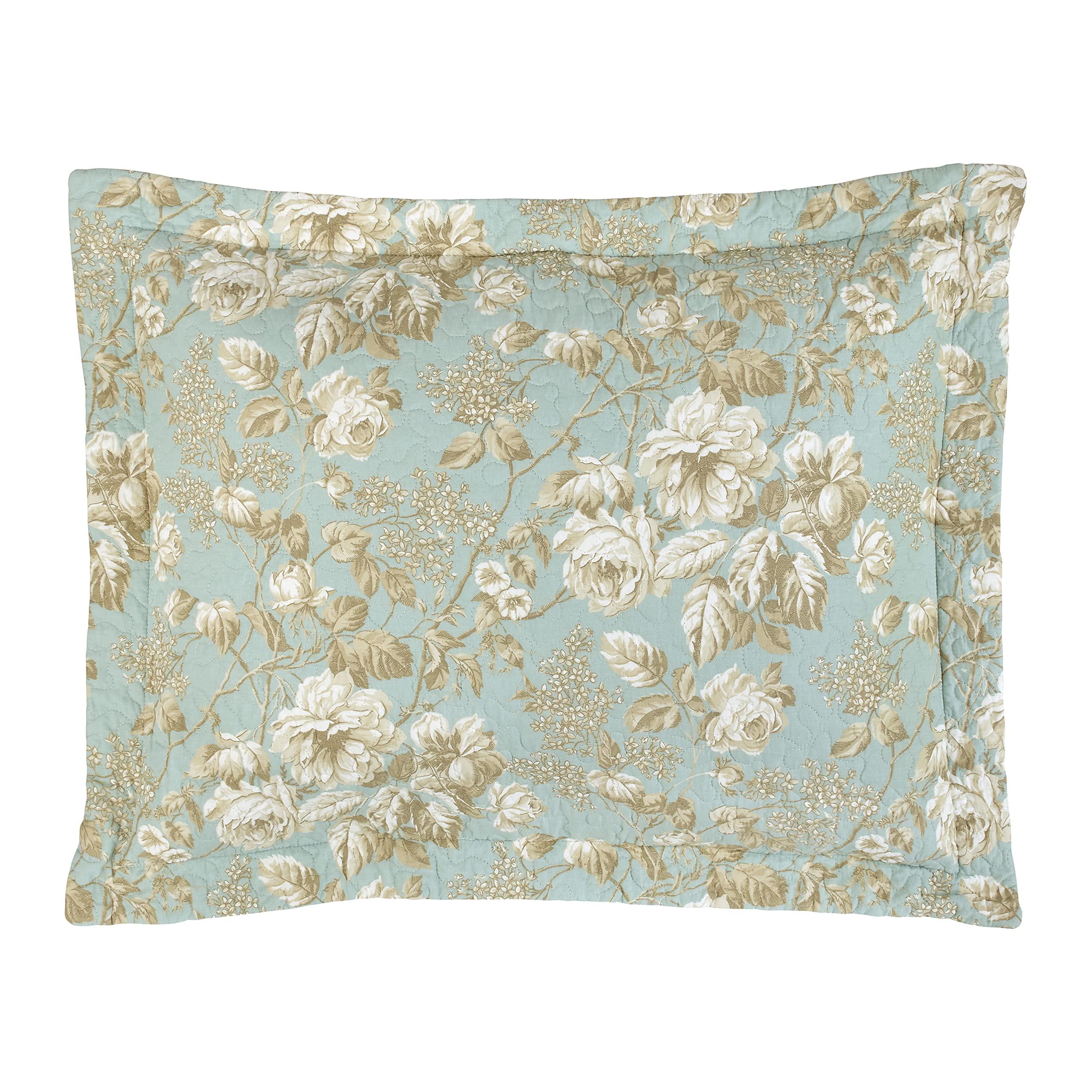 Laura Ashley Laura Ashley Home - Queen Quilt Set, Cotton Reversible Bedding with Matching Shams, Bedroom Decor Ideal for All Seasons (Brompton Green, Queen)