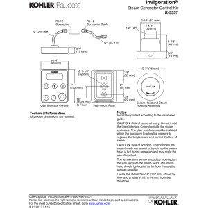 Kohler Kohler K-5557-BN Invigoration Series Steam Generator Control Kit, Vibrant Brushed Nickel