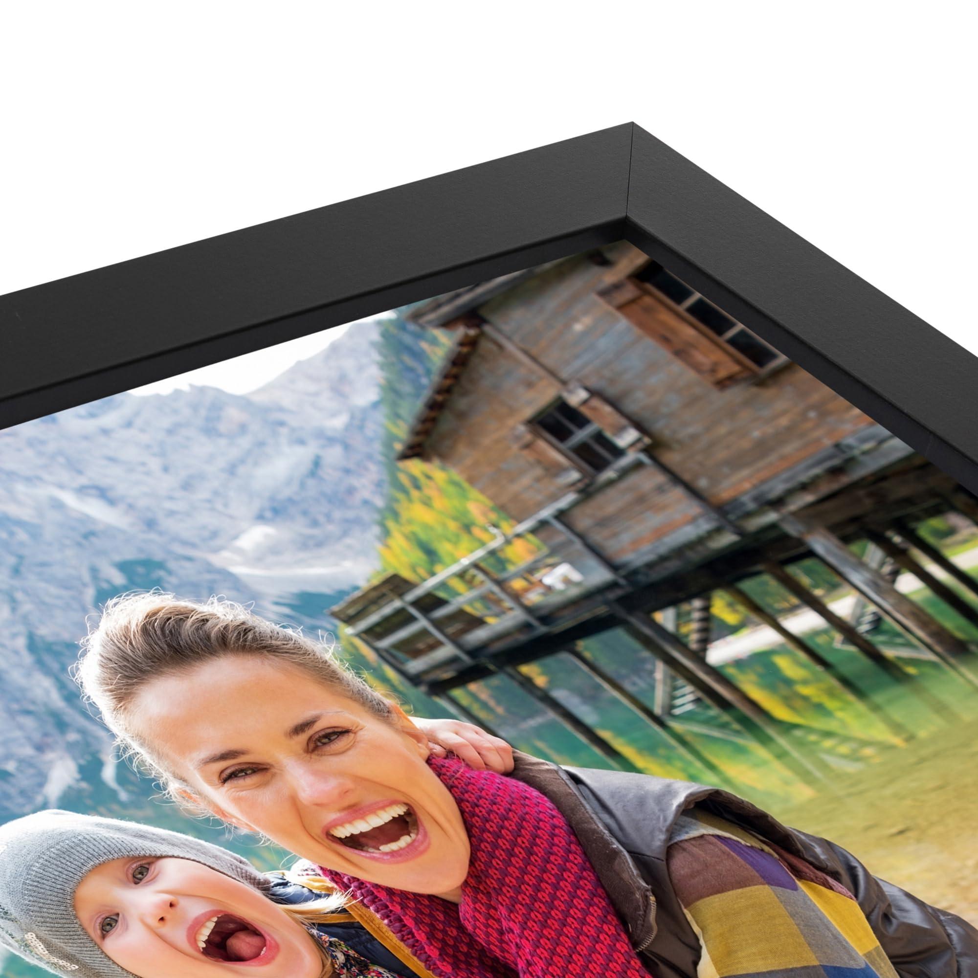 ArtToFrames ArtToFrames 28x38 Inch Black Picture Frame, This 1.25 Inch Custom MDF Poster Frame is Noir Black - Full Wrap, Great for Your Art or Photos - Comes with Economy Acrylic