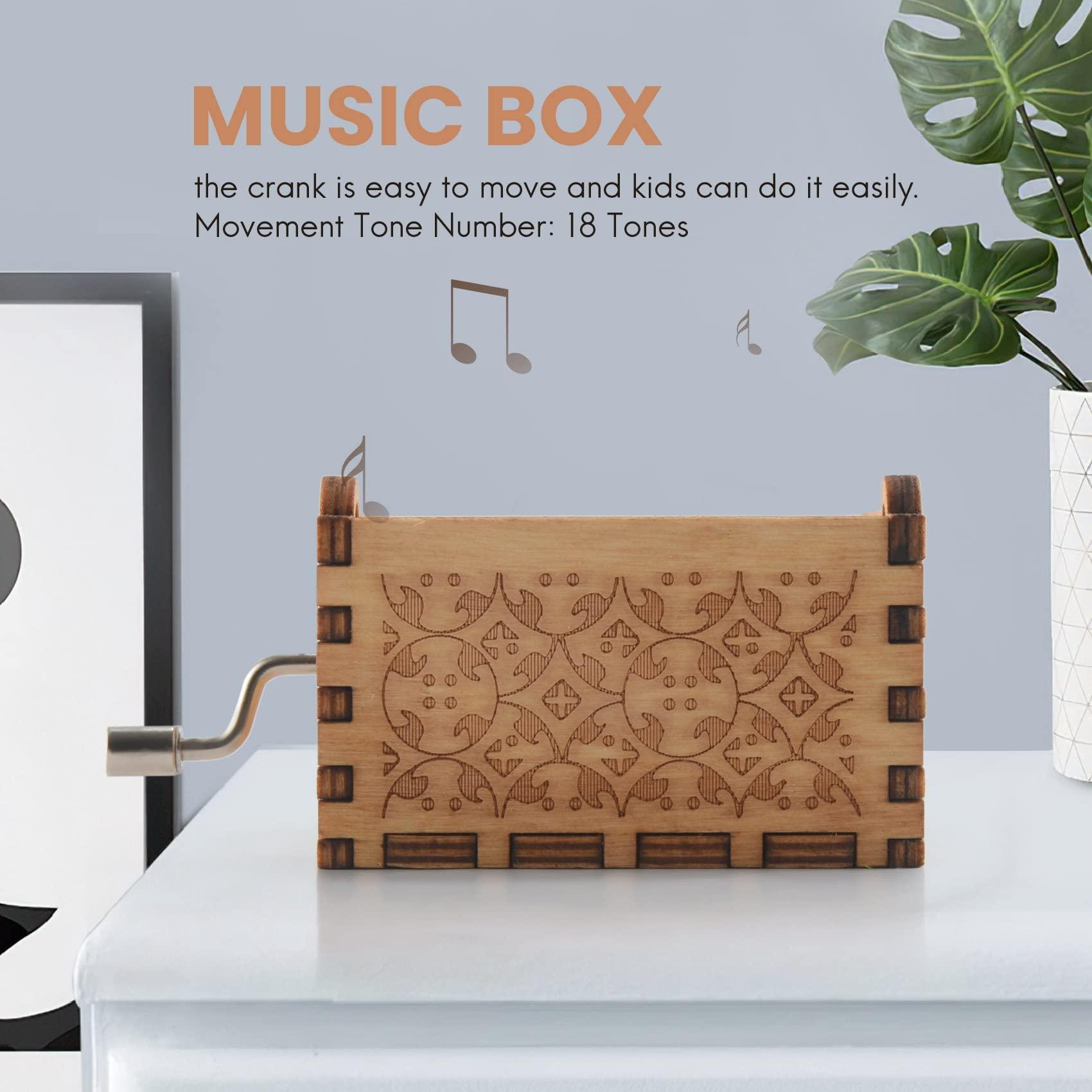 UYUME UYUME Music Box, Wood Music Boxes, Vintage Wooden Sunshine Musical Box Gifts for Birthday/Christmas/Valentine\'s Day