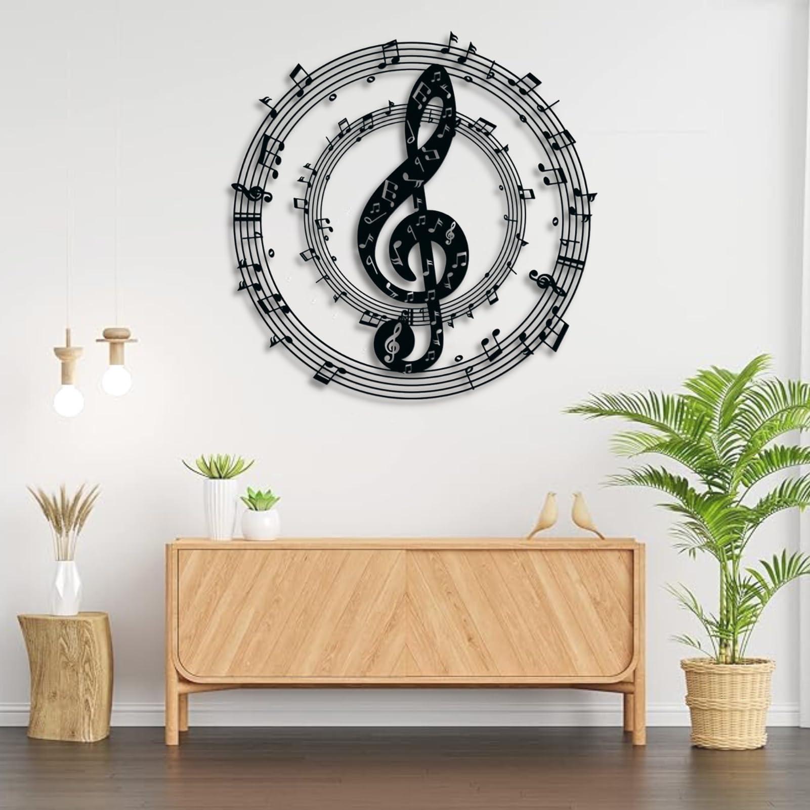 Cadeali Metal Wall Decor, Music Note Wall Art, Wall Art Music Notes, Metal Wall Art Music Notes, Music Note Wall Decor, Music Metal Wall Decor, Musical Wall Art Metal, Music Lover Gift (gold, 23"x23"|60x60cm)