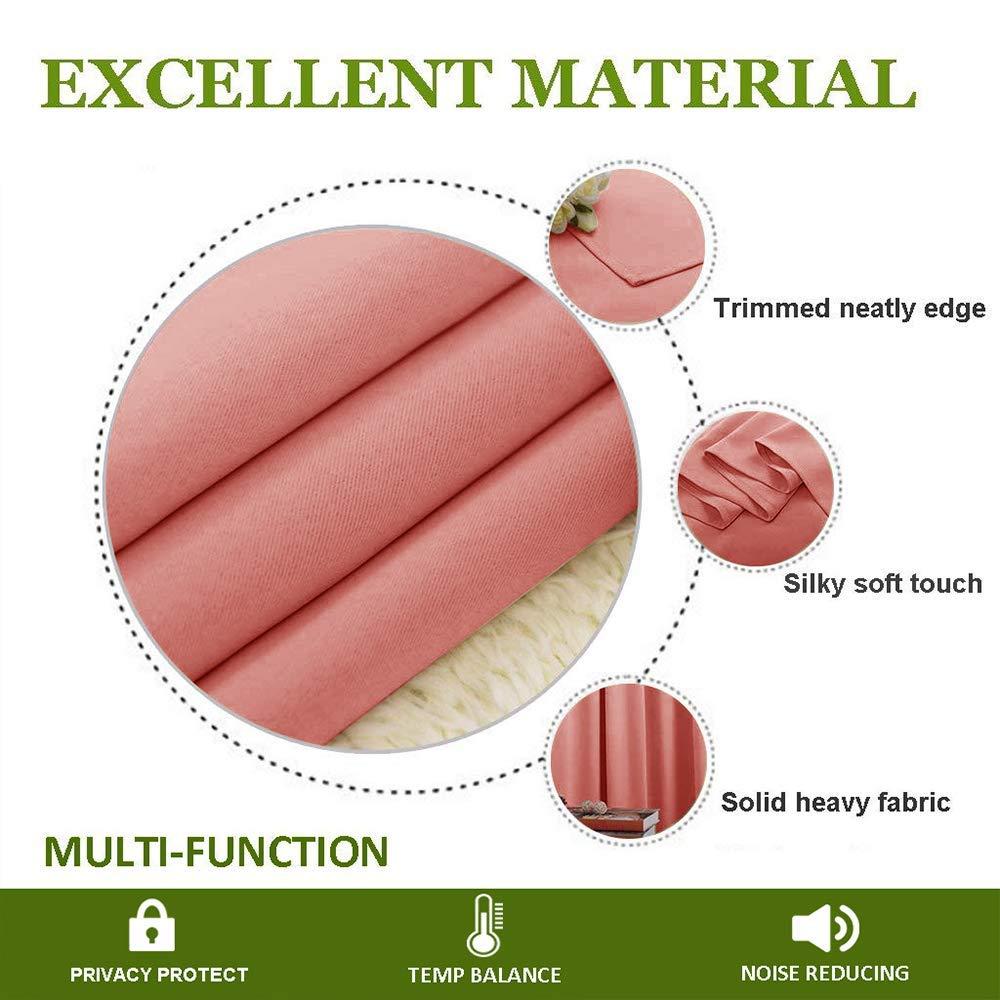 Sky Wave Double Pinch Pleated Blackout Curtains for Room Decoration and Darkening Comes with Easy Hanging Options via Back Hooks. (Blush 52 Inch Wide by 108 Inch Long- 2 Pannels Combined Size)