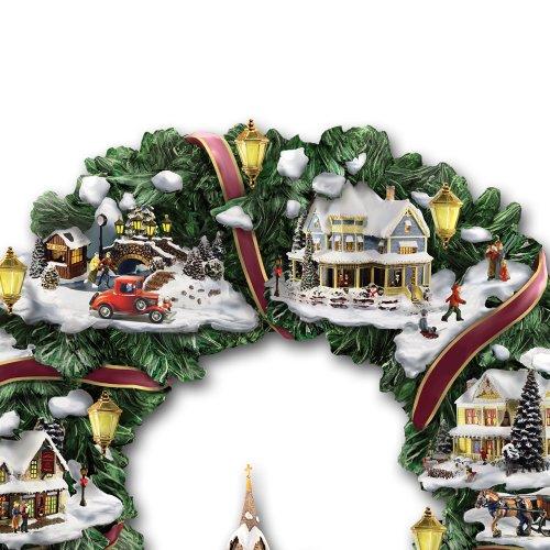 The Hamilton Collection The Hamilton Collection Thomas Kinkade Victorian Christmas Village Wreath