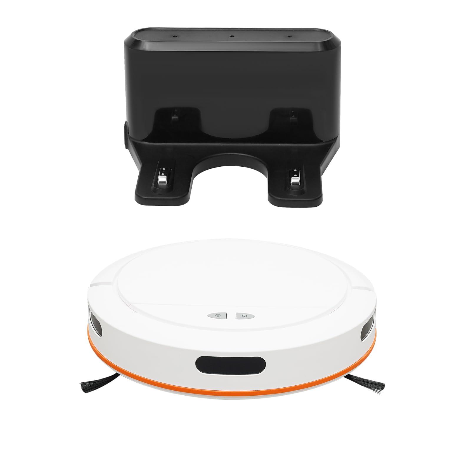 Headery Headery 3-in-1 Robot Vacuum Cleaner with 2700Pa Suction Power, APP Control,120mins Runtime,Silent 3 Cleaning Mode, Auto Self-Charge Cordless Sweeping Machine Vacuum Robot for Carpet,Pet Hair (White)