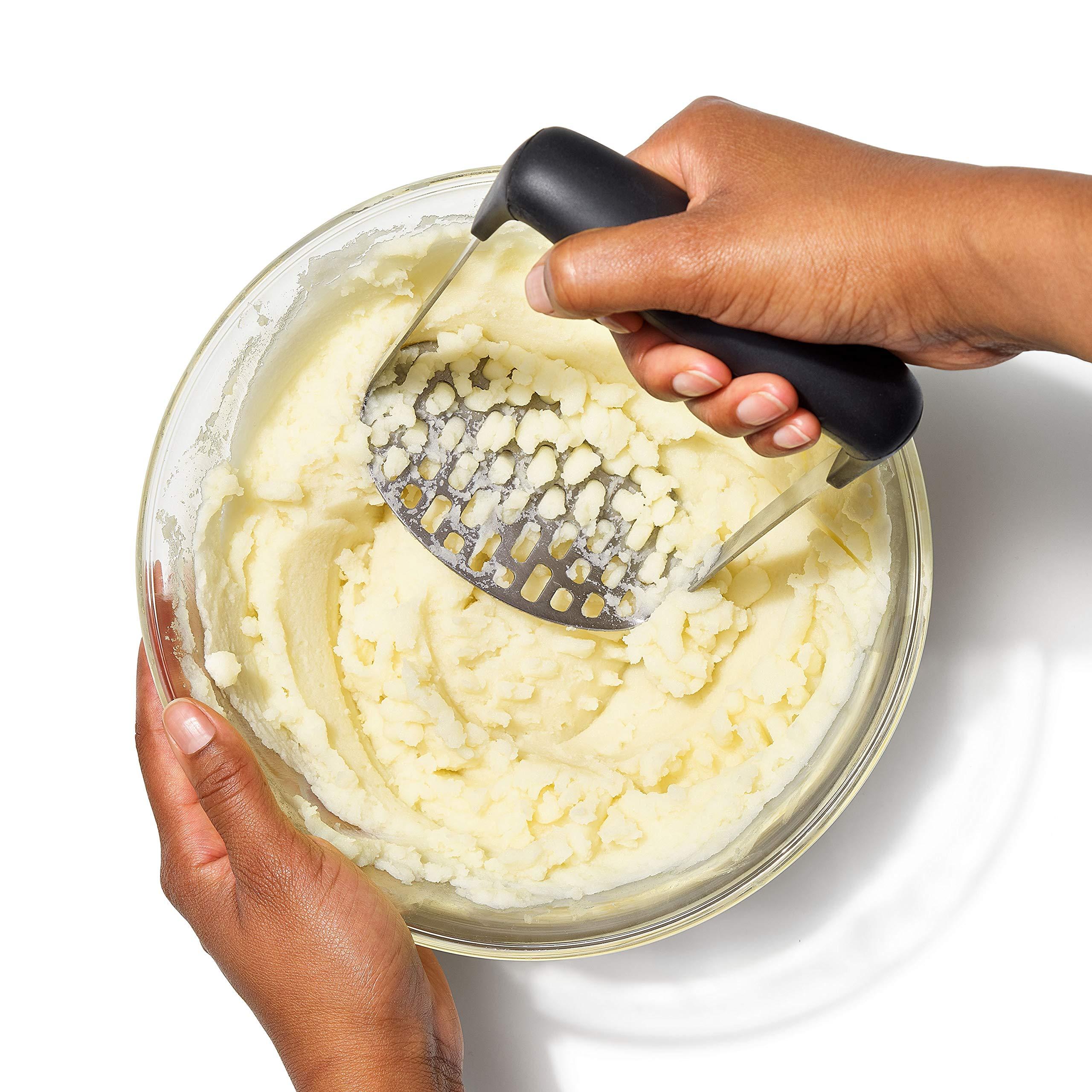 OXO OXO Good Grips Stainless Steel Smooth Potato Masher + OXO Good Grips Stainless Steel Scraper & Chopper