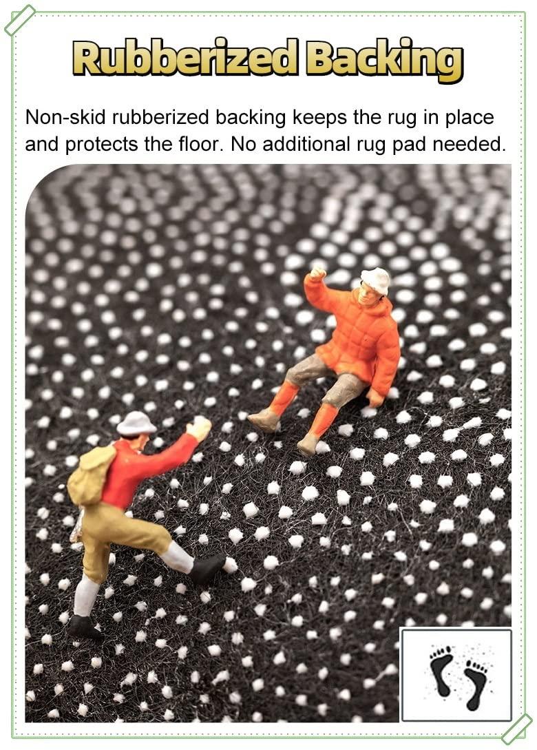 WAHHWF Grey Gradient Abstract Long Area Rug 2ft 3ft 4ft 5ft 8ft 10ft 12ft 15ft 20ft - Washable Hallway Runner Rug Non Slip Carpet for Living Room Kitchen (Size : 60cmx520cm(2ftx17ft))