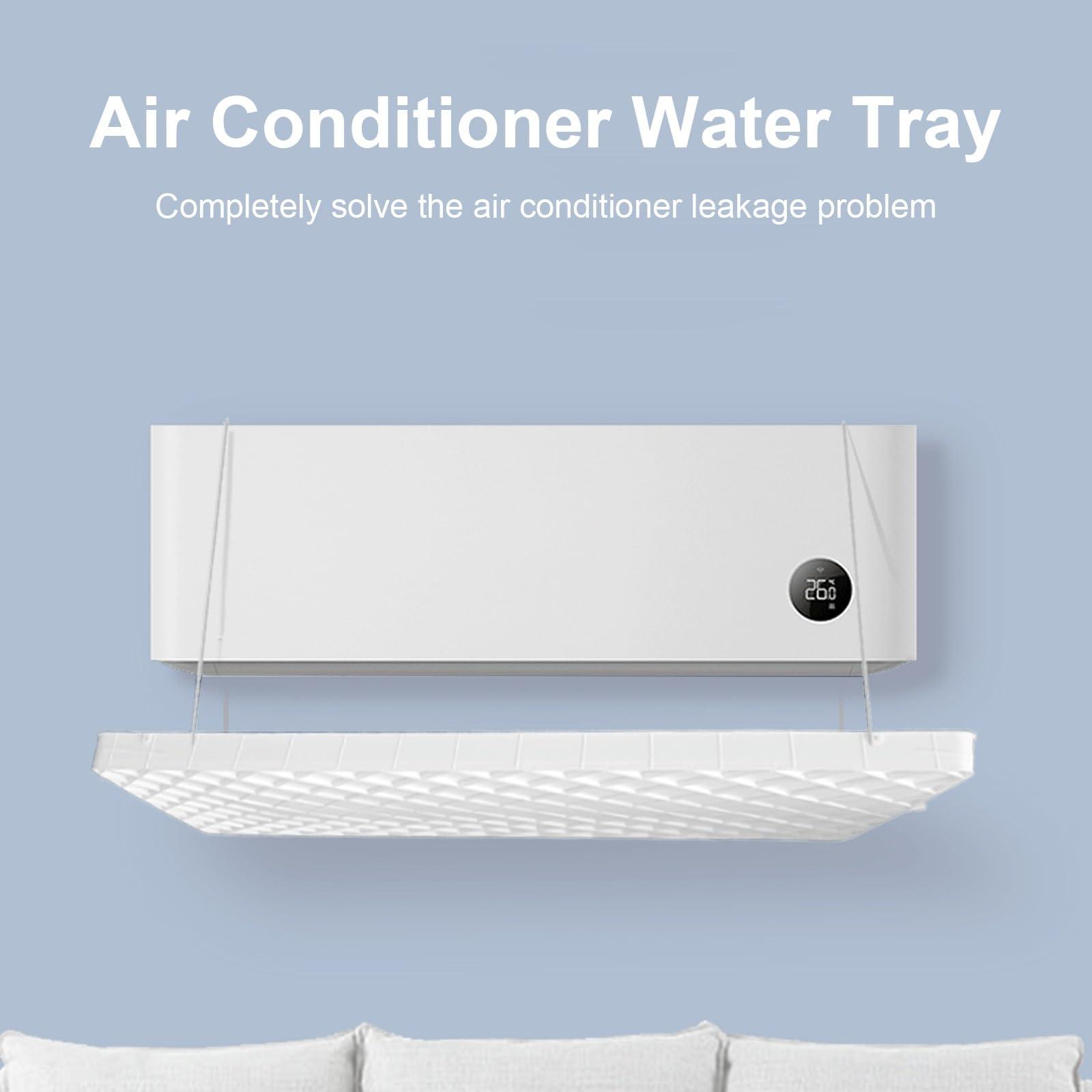 WHYATT Air Conditioner Drip Pan, Condensate Water Collector, Air Conditioner Drain Hose, Air Conditioner Indoor/Outdoor Unit Water Collecting And Drainage Pan Universal AC Drain Kit Plastic Water Catcher ( S