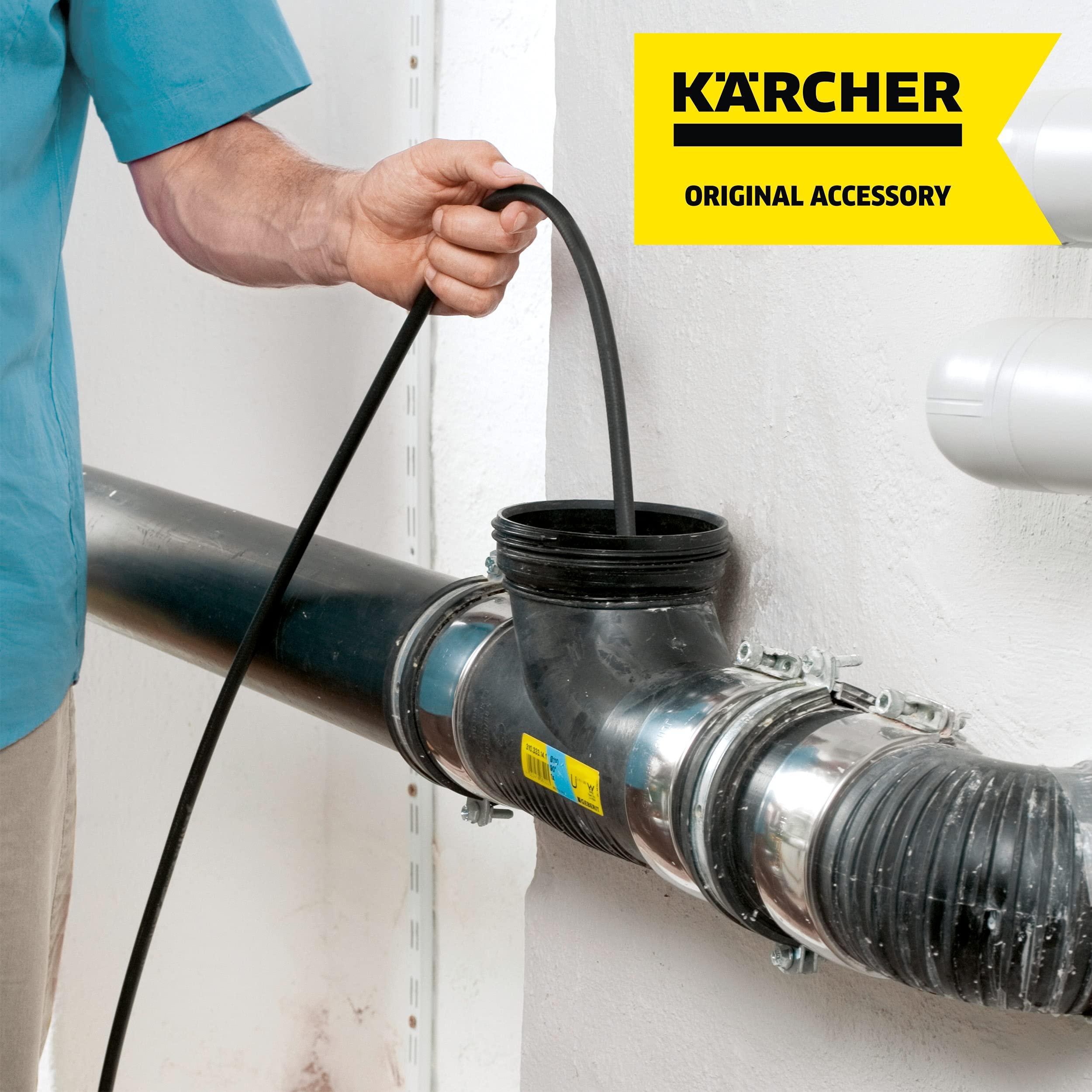 Karcher Krcher 26377670 15 m Pipe and Drain Cleaning Kit for K2 - K7 Series Domestic Pressure Washers, Black, Yellow