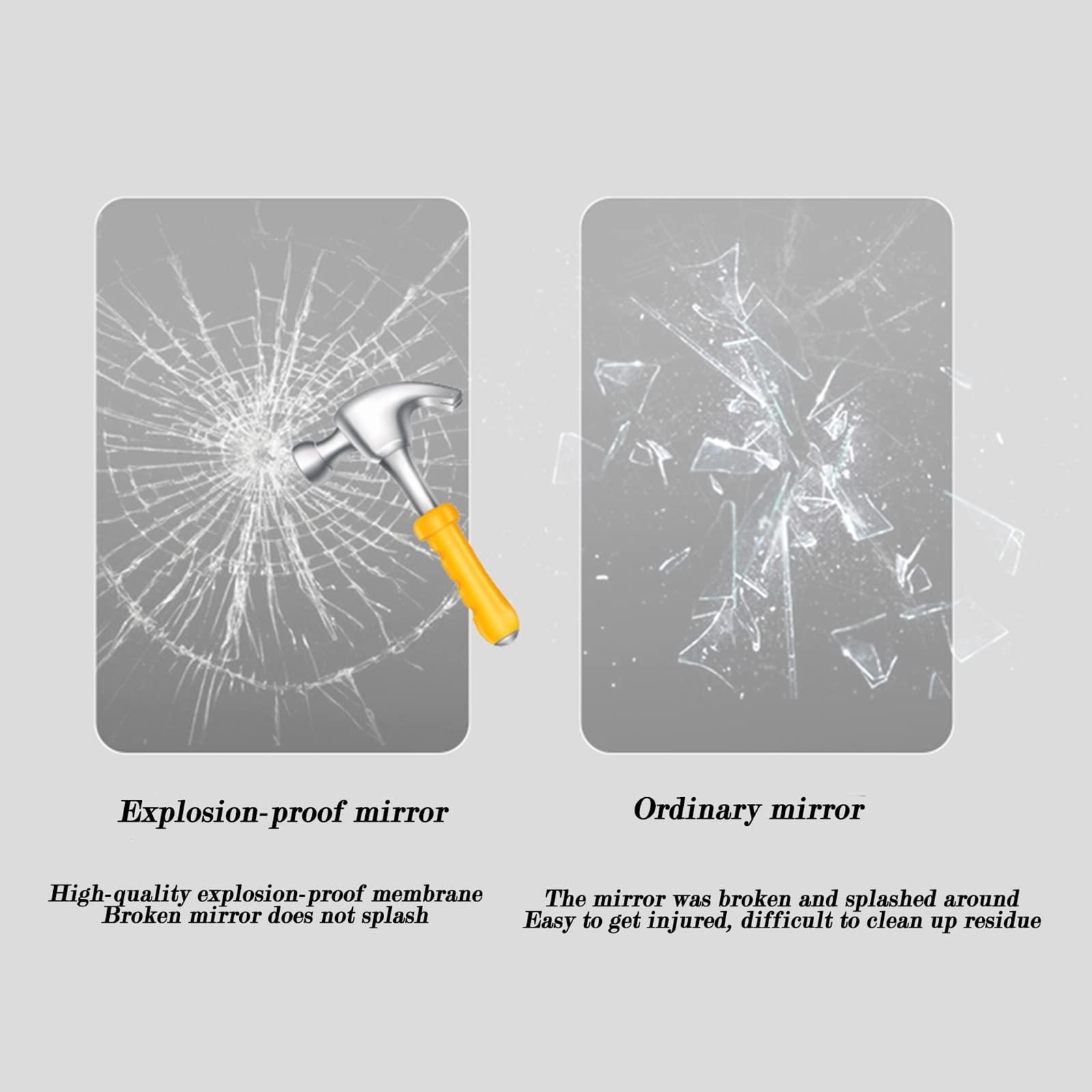 OVINIX LED Bathroom Mirror,Vanity Mirror with Lights,Round Mirror,Modern Circle Mirror,Lighted Mirror,Hanging Round Wall Mirror,for Bathrooms, Entryways, Living Rooms and Wall Decor, IP44 (Color : B-Warm Li