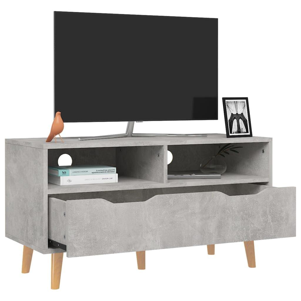 UTSRABFA UTSRABFA Media Storage Cabinet Audio Video Media Stand Cabinet Modern AV CabinetTV Cabinet Concrete Gray 35.4"x15.7"x19.1" Engineered WoodFor Living Room and Bedroom, Rustic
