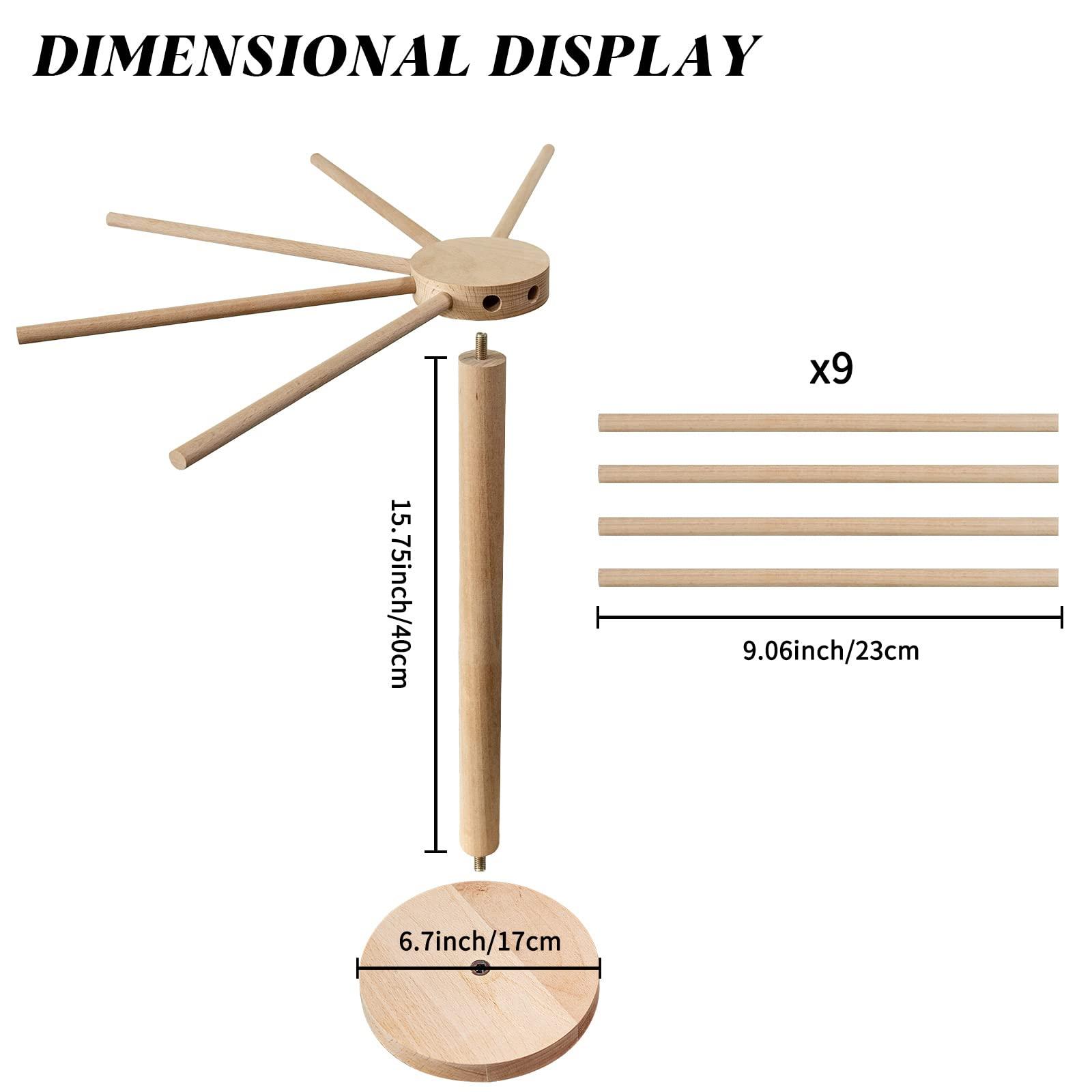 Tinada Pasta Drying Rack, Large Wood Pasta Rack Collapsible for Fresh Pasta Noodle Spaghetti Dryer Hanger Stand