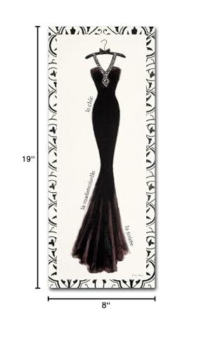 Trademark Fine Art Trademark Fine Art Couture Noir Original III with Border by Emily Adams Wall Decor, 8 by 19-Inch