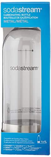 SodaStream sodastream 1L Classic Metal Carbonating Bottle, Single, Stainless Steel