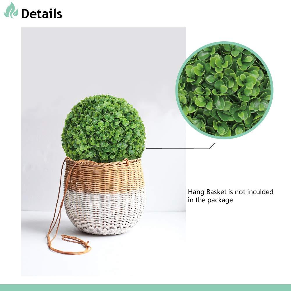 SunnyRoyal SunnyRoyal Topiary Ball Artificial Outdoor Boxwood Balls Topiary Lifelike Plants, Round Topiary for Indoor/Outdoor Decore, Lechguguilla 15 Inch, 3 Pieces