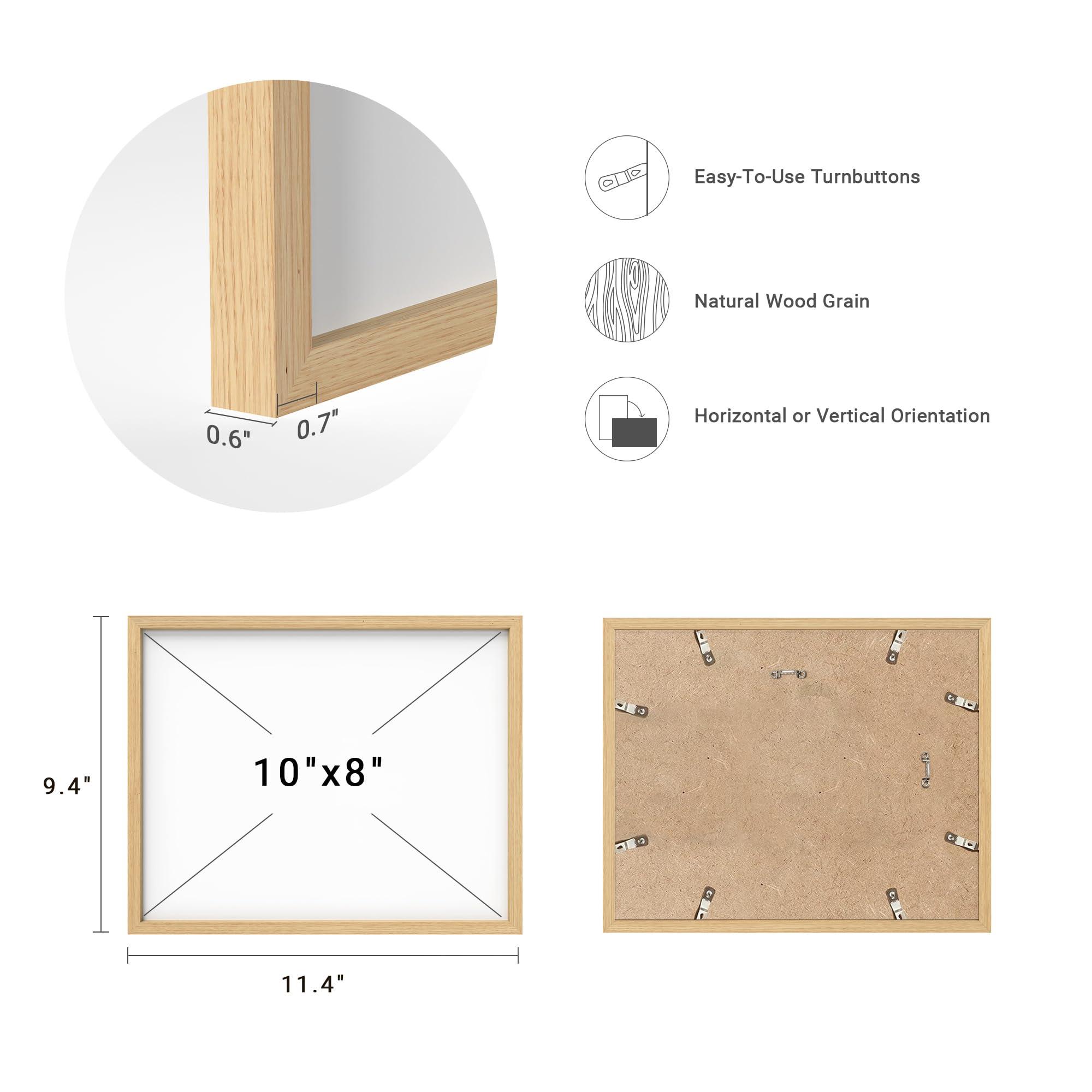 SIGNLEADER SIGNLEADER Framed Wall Art Print Clouds Autumn Mountain Forest Landscape Nature Illustration Decorative Country/Farmhouse Rustic Cozy Zen for Living Room, Bedroom, Office - 8\"x10\" Natural