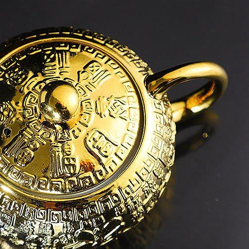 HMLTD Chinese/Japanese Tea Set 24k Gold-plated Kung Fu Teaset Chinese Travel Tea Sets Luxury Bone China Tea Pot Teacup Tea Accessories Gift Box Packaging Portable Teapot Set Tea Gift set (Size : Gift box p