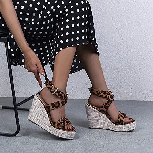 ZBYY ZBYY Women\'s Platform Sandals Summer Wedge Ankle Strap Open Toe Sandals Wedge Heels Casual Beach Platform Dress Sandals