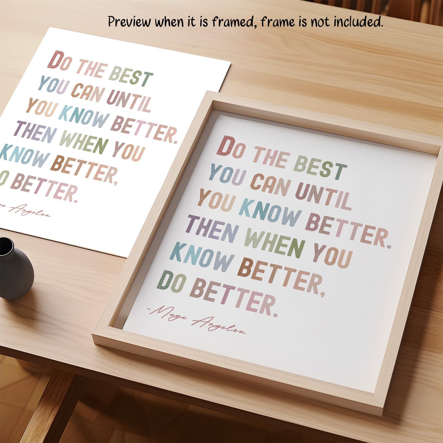 Buffay Motivational Wall Decor - Kids Affirmations Quote - Office Wall Art - Encouragement Gift - Inspirational Poster for School Classroom Bedroom UNFRAMED Print (11X14 INCH)