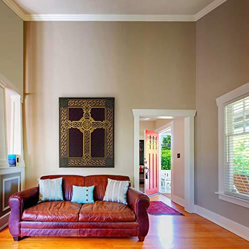 Fine Art Tapestries Celtic Irish Cross One Thousand Blessings | Woven Tapestry Wall Art Hanging | Celtic Tribal Knot Design | 100% Cotton USA Size 53x40