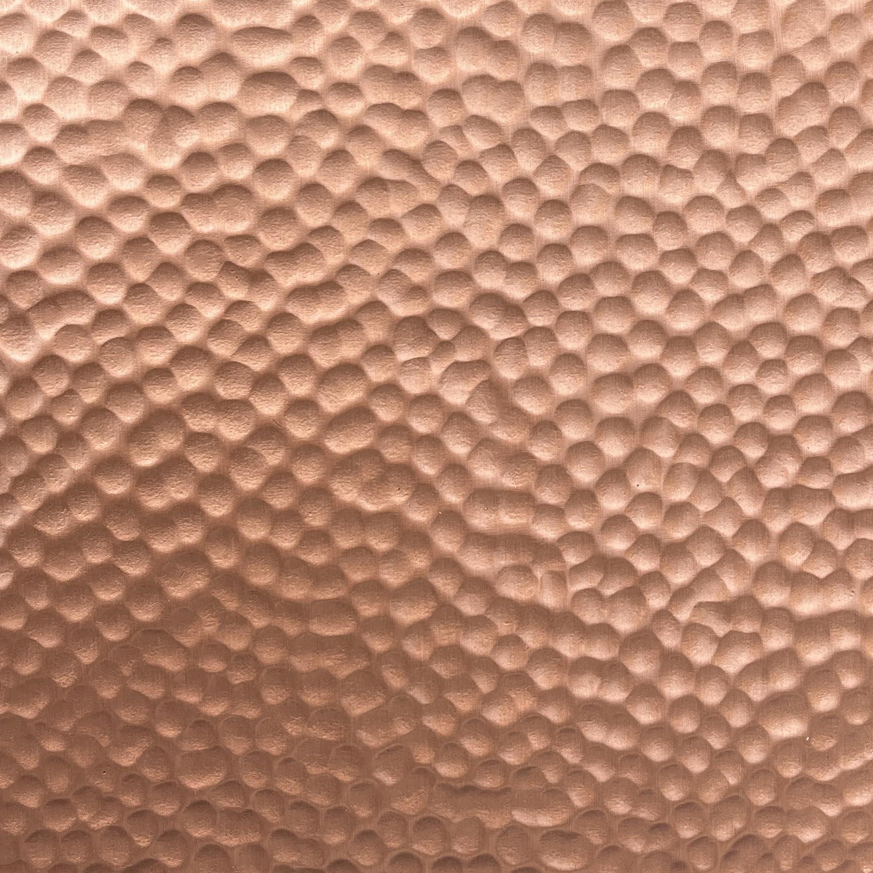 CT Copper Tailor CT Copper Tailor Copper Backsplash, Copper Tile, Handmade for Kitchen Behind Stove, Bathroom, Fireplace, Decorative Metal Wall Art, 10\" W x10 H,Heavy Hammered, Penny Color