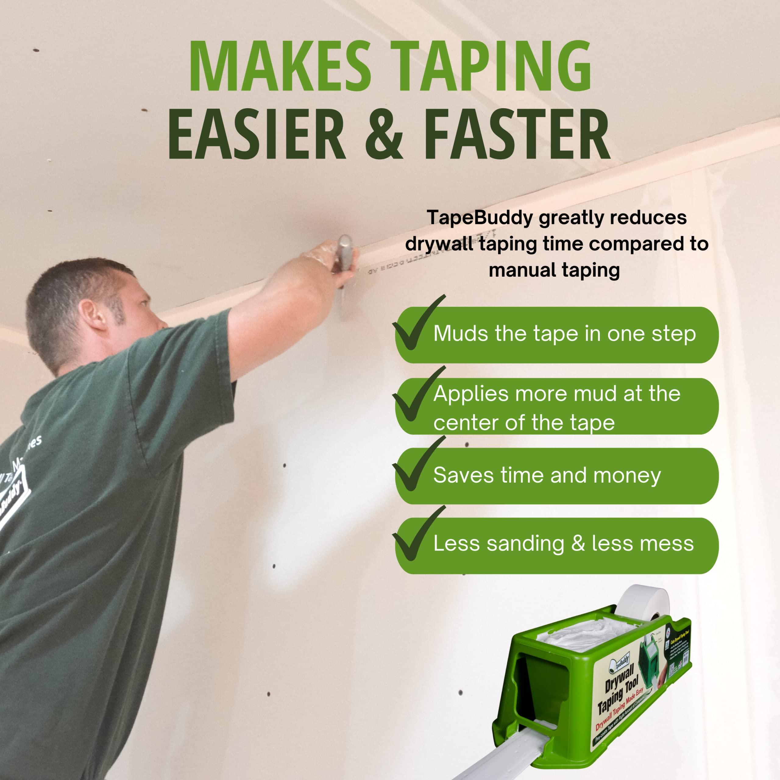 Buddy Tools LLC Buddy Tools TapeBuddy Drywall Taping Tool - Simplifies Drywall Banjo Taping - Reliable & Efficient Tape Dispenser for DIYers - Easy to Use - Reduces Mess and Waste